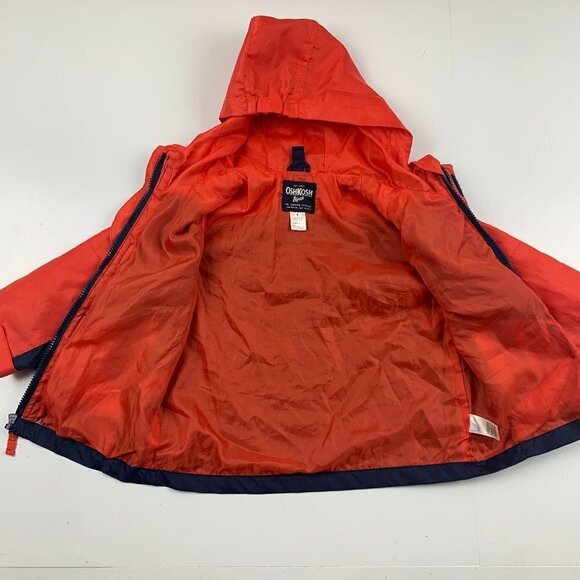 OshKosh B'Gosh Windbreaker/Rain Hooded Jacket Kids Size 4 - Picture 4 of 7